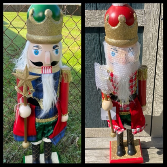 XL 42” STANDING NUTCRACKER ON WOODEN BASE